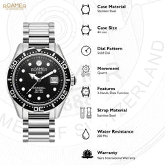 Roamer Rockshell Mark III Scuba Quartz Men's Watch -  220858 41 85 50