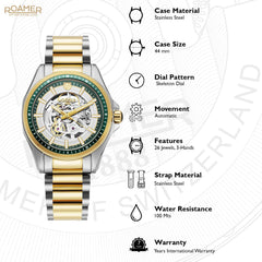 Roamer Rockshell Mark III Skeleton Automatic Men's Watch -  220984 48 75 20