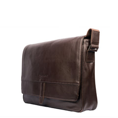 ARCADIO BUSINESS BARON Authentic Indian Leather Laptop Bag/Office Bag/Messenger Bag for Men and Women. Fits Upto 16 inch Laptop.