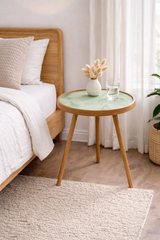 De Maison Decor The Grove wood Large Side Table -  Green