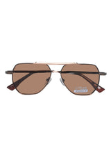 Jodykoes Legacy Metal Square Sunglasses – UV400 Polarized - JK-SG-669835-BROWN