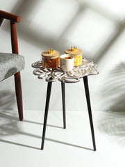 De Maison Decor Sliitherin's end Table - Silver