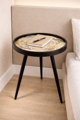 De Maison Decor Oakveil Black Table Large - White Gold