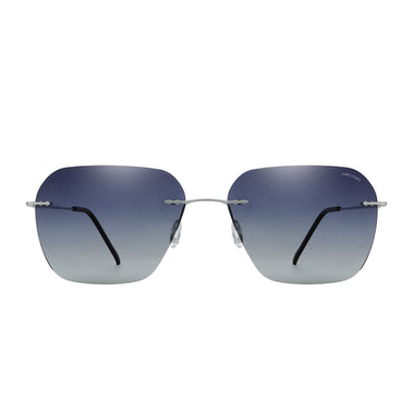 ARCADIO Eclipse Rimless Square Sunglass (Silvr, Blue) - AR-AK17203-C3SL-BLP