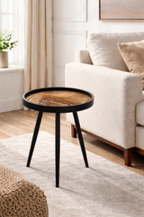 De Maison Decor Dune Round Small Side Table - Brown