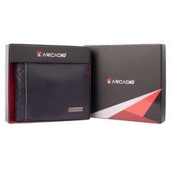 ARCADIOMen's Wallet Navy Diamond Decor Diamond Stitch Leather Wallet for Unique Birthday Anniversary Gift for Men Boy Love Husband Employees Clients