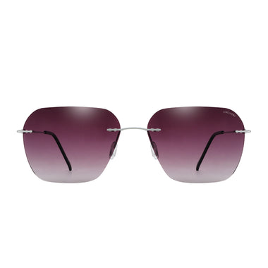 ARCADIO Eclipse Rimless Square Sunglass (Sliver, Purple) - AR-AK17203-C5SL-PLP