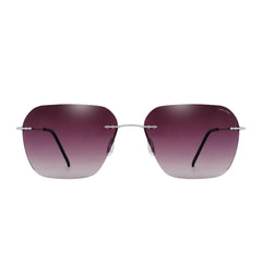 ARCADIO Eclipse Rimless Square Sunglass (Sliver, Purple) - AR-AK17203-C5SL-PLP