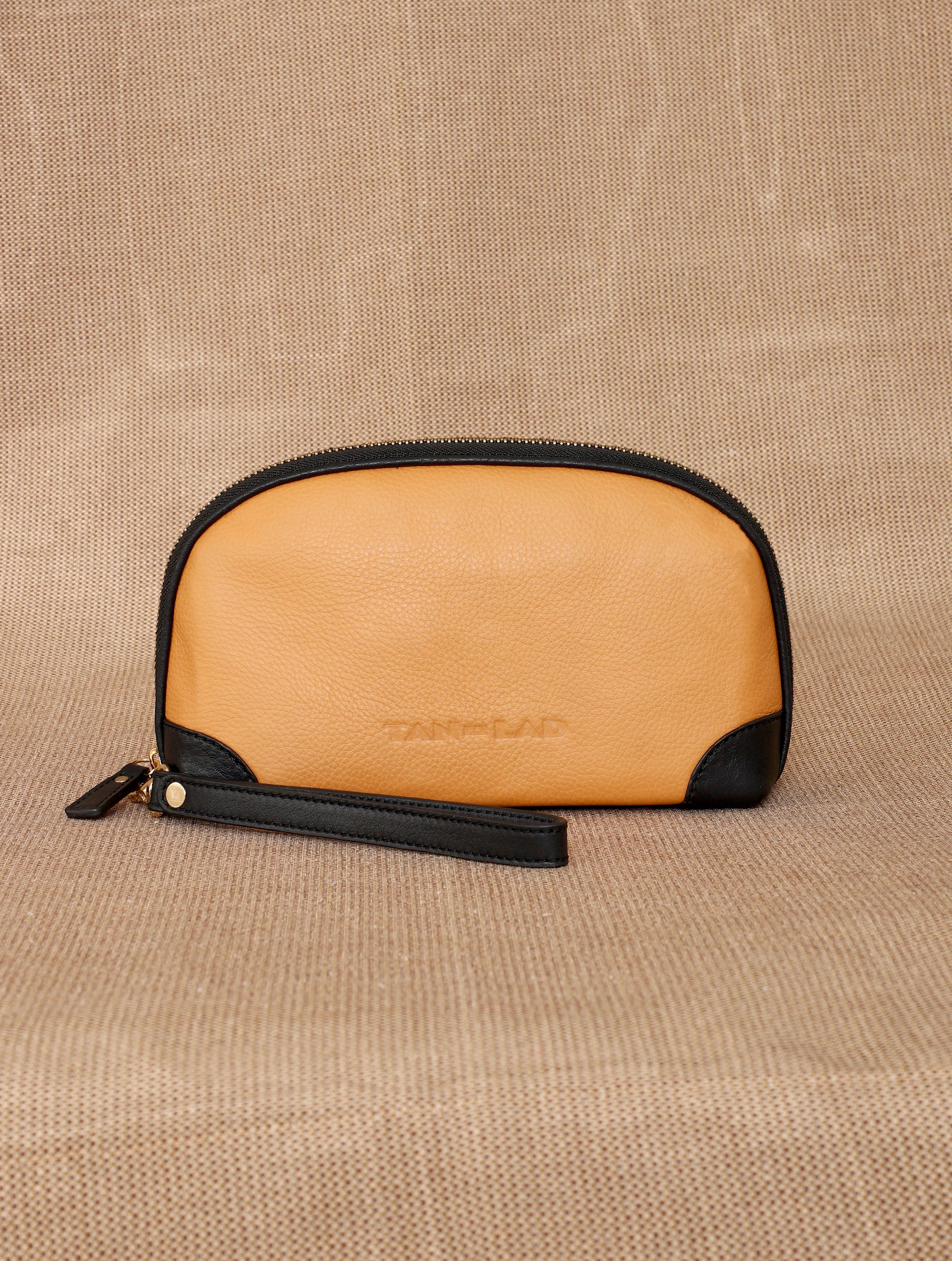 TAN LAD  Brooklyn with Wristlet - Peach with Charcoal
