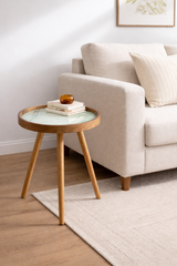 De Maison Decor The Grove wood Medium Side Table - Green