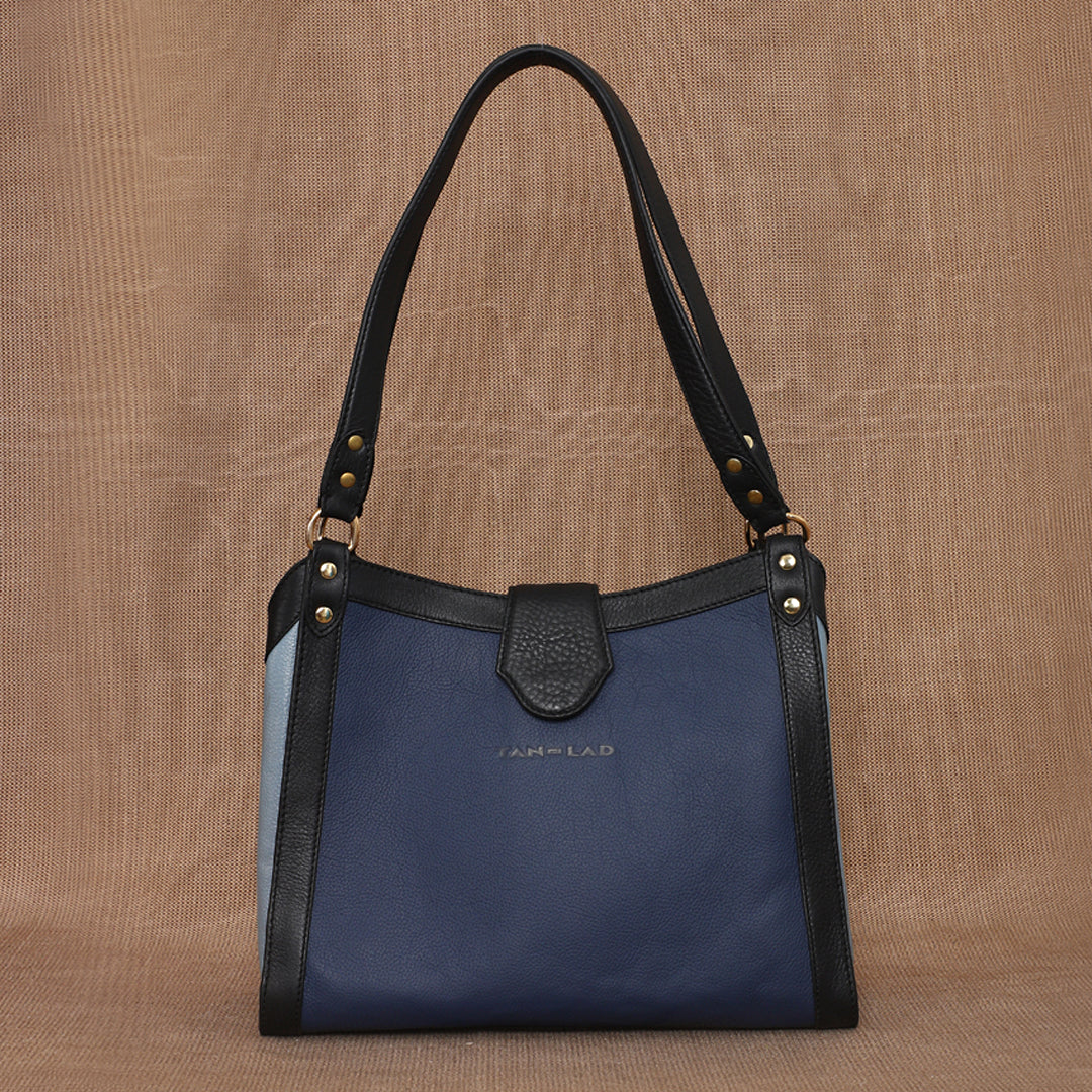 TAN LAD  Serena with Divider -Navy with Piegon with Charcoal