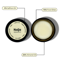 Naija Organics Lip Balm with Ghee & Saffron - 10 gm