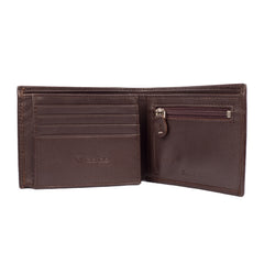 ARCADIO Men's Wallet Crock ‘N’ ROLL Bifold Brown Croc Pattern Leather Wallet for Unique Birthday Anniversary Gift for Men Boy Love Husband Employees Clients