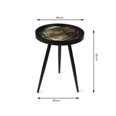 De Maison Decor Oakveil Side Table Set of 2 - Black