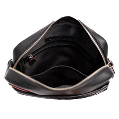 ARCADIO BLACK SPADE Cross Body Leather Sling Bag