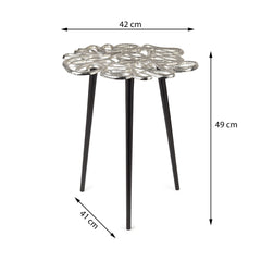 De Maison Decor Sliitherin's end Table - Silver
