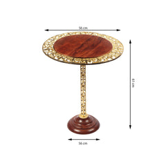 De Maison Decor Timber's aurum Side Table Regnum - Wooden Brown