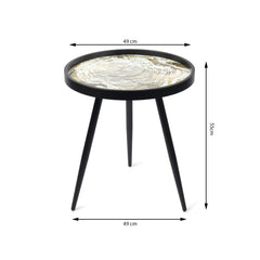 De Maison Decor Oakveil Black Table Large - White Gold