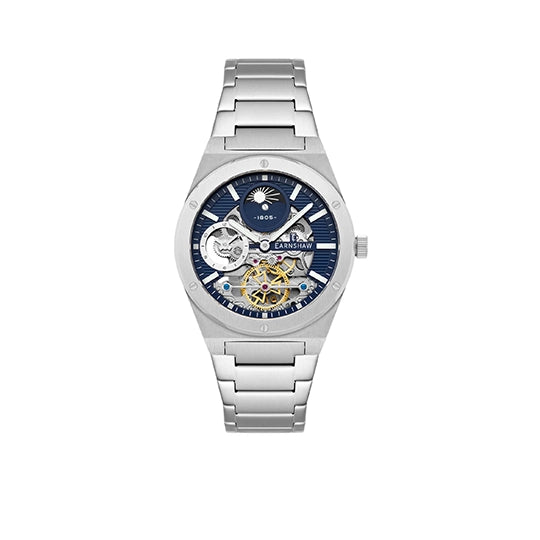 Earnshaw Drake Dual Time & Moonphase Automatic Men's Watch -  ES-8291-22