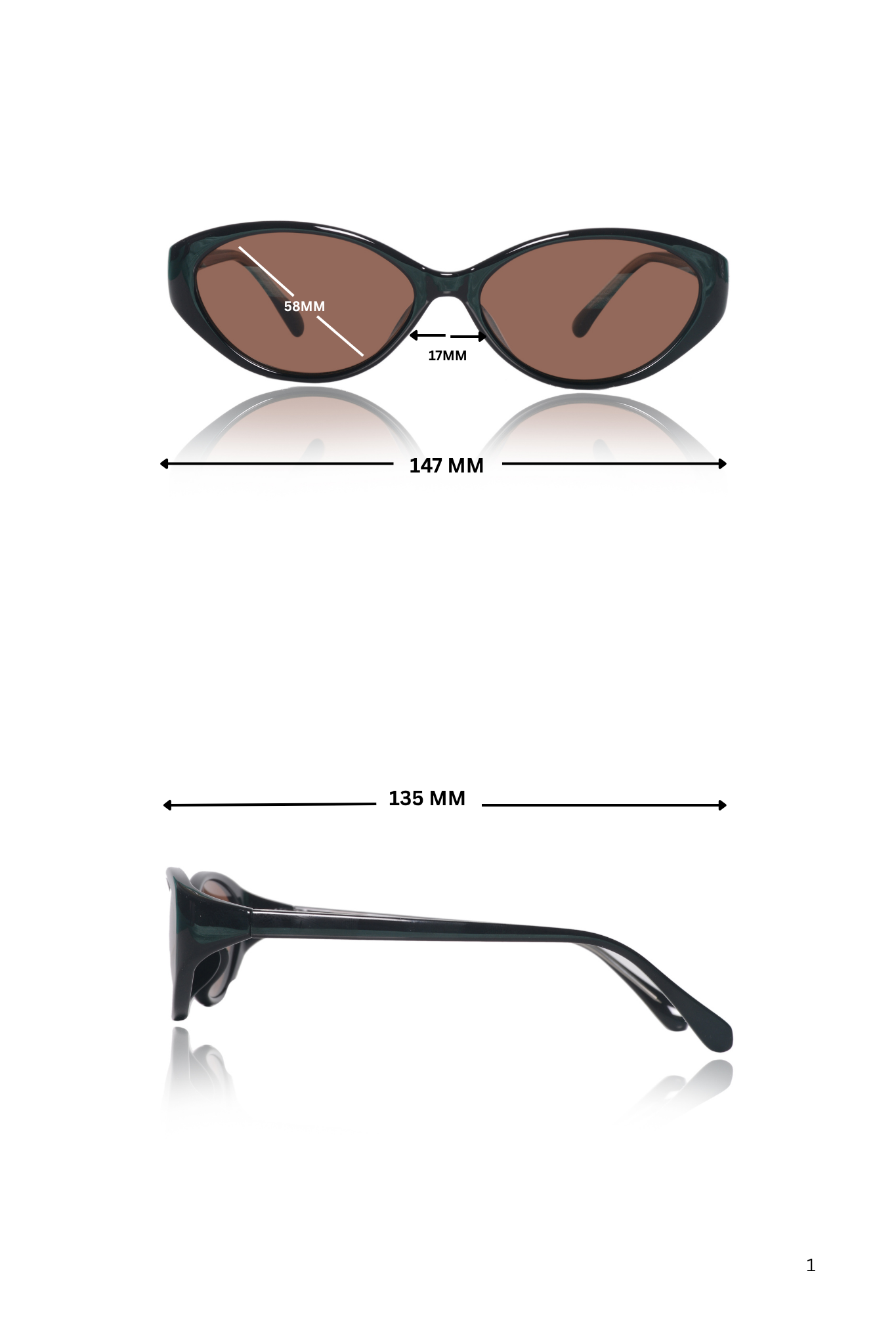 Jodykoes Legacy Cat Eye Sunglasses – UV400 Polarized - JK-SG-62117-BROWN