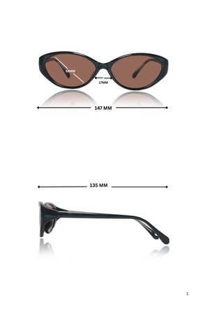 Jodykoes Legacy Cat Eye Sunglasses – UV400 Polarized - JK-SG-62117-BROWN