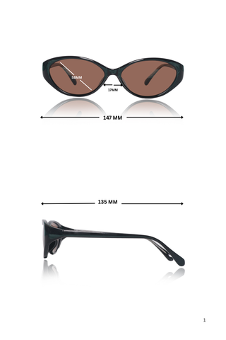 Jodykoes Legacy Cat Eye Sunglasses – UV400 Polarized - JK-SG-62117-BROWN