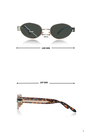 Jodykoes Legacy Metal Oval Sunglasses – UV400 Polarized - JK-SG-10841-C4