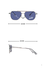 Jodykoes Legacy Metal Square Sunglasses – UV400 Polarized - JK-SG-669835-BLUE