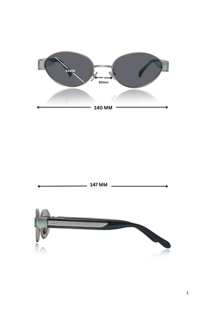 Jodykoes Legacy Metal Oval Sunglasses – UV400 Polarized - JK-SG-10841-C1