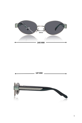 Jodykoes Legacy Metal Oval Sunglasses – UV400 Polarized - JK-SG-10841-C1