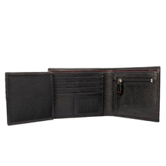 ARCADIO Men's Wallet Black Twice As Nice Bifold Dual Toned Leather Wallet for Unique Birthday Anniversary Gift for Men Boy Love Husband Employees Clients