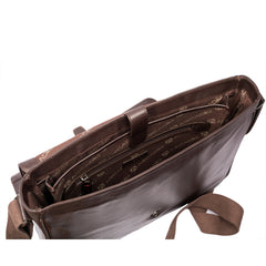 ARCADIO BUSINESS BARON Authentic Indian Leather Laptop Bag/Office Bag/Messenger Bag for Men and Women. Fits Upto 16 inch Laptop.