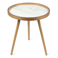 De Maison Decor Marwood Round Large Side Table - White