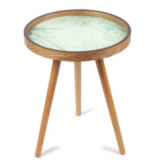 De Maison Decor The Grove wood Medium Side Table - Green