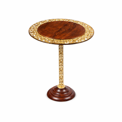 De Maison Decor Timber's aurum Side Table Regnum - Wooden Brown