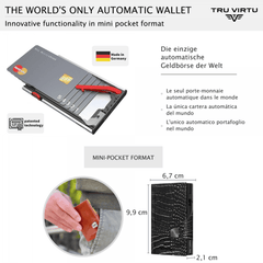 Tru Virtu 24104000208 Classic Edition Black Animal Effect Pattern Wallet