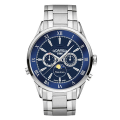 ROAMER Superior Moonphase Multifunction Blue Round Dial Men's Watch- 508821 41 43 50