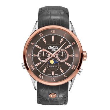 ROAMER Superior Moonphase Multifunction Brown Round Dial Men's Watch- 508821 47 53 05