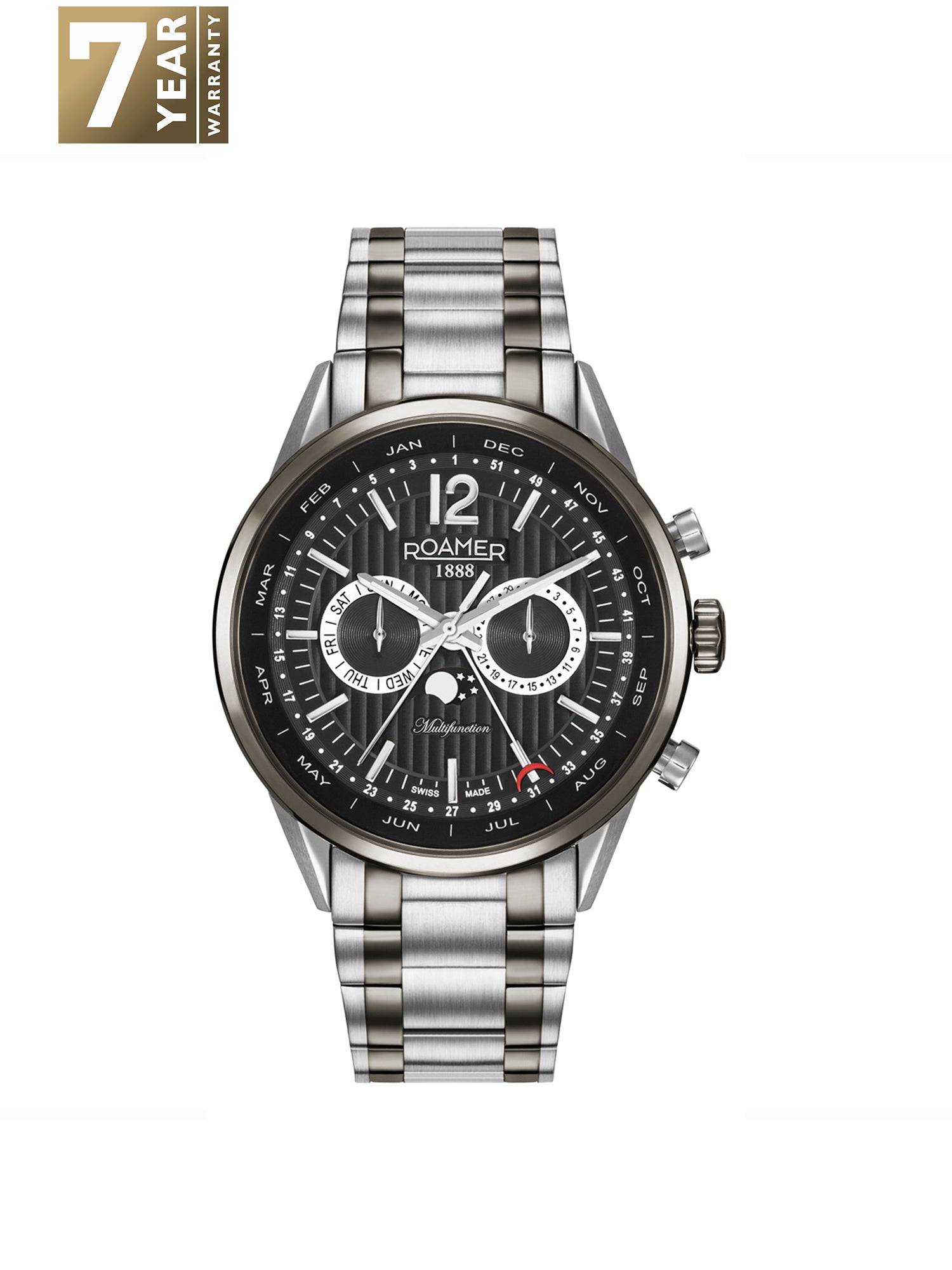 Roamer Superior Business Multifunction Analog Black Round Dial Men's Watch - 508822 40 54 50