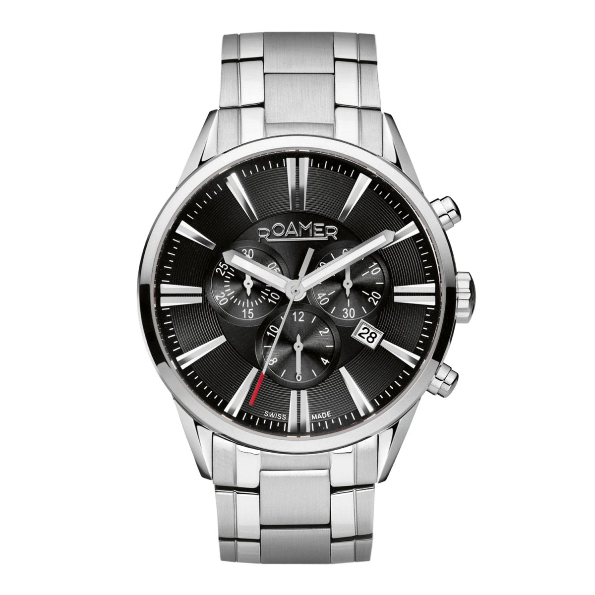 ROAMER Superior Chronograph Black Round Dial Men's Watch- 508837 41 55 50