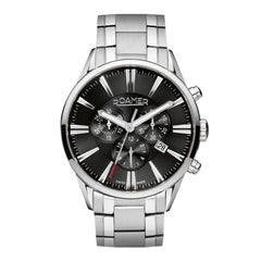 ROAMER Superior Chronograph Black Round Dial Men's Watch- 508837 41 55 50
