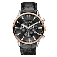 ROAMER Superior Chronograph Black Round Dial Men's Watch- 508837 41 75 05