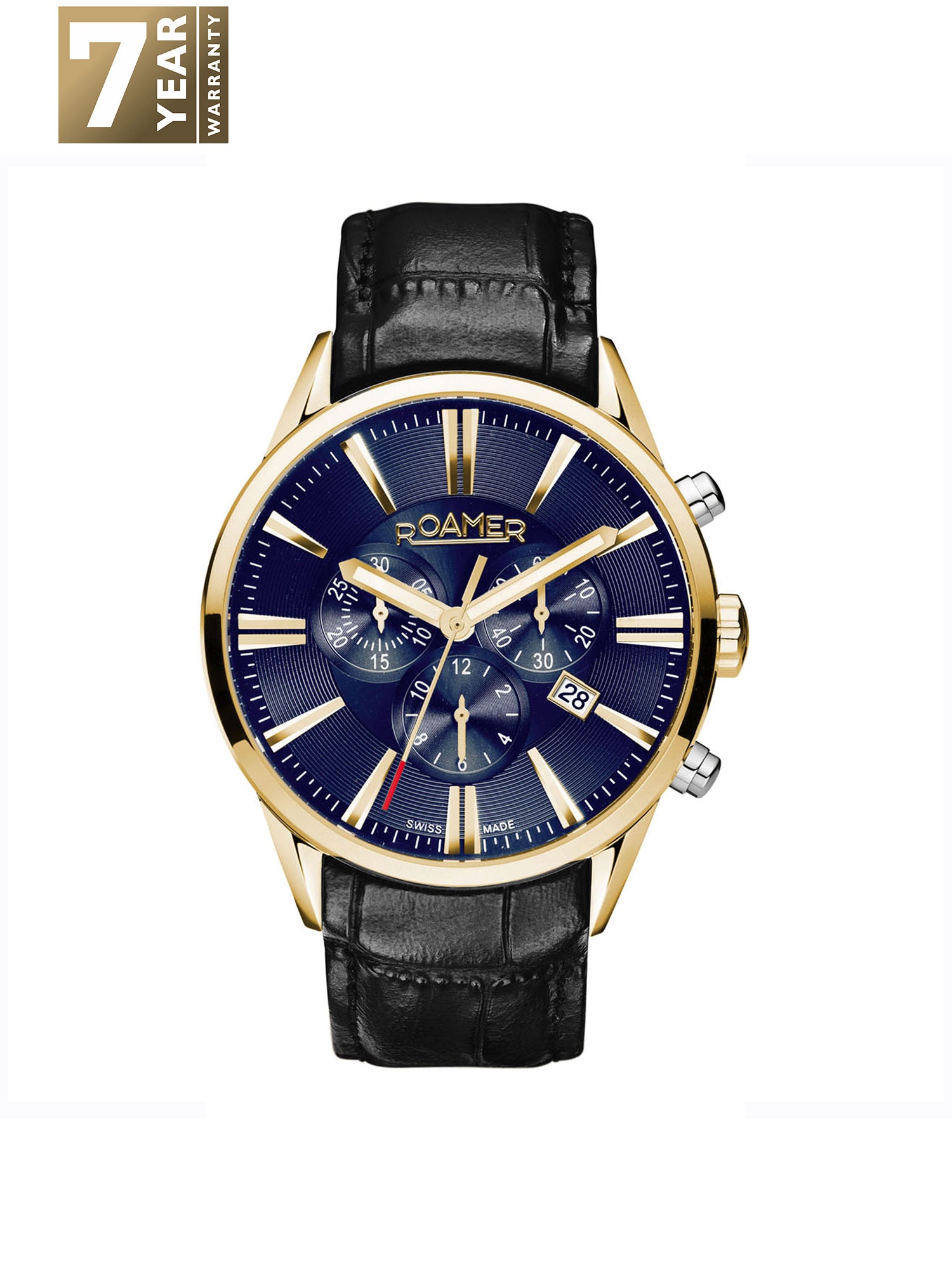 Roamer Superior Chrono Chronograph Blue Round Dial Men's Watch - 508837 47 85 05