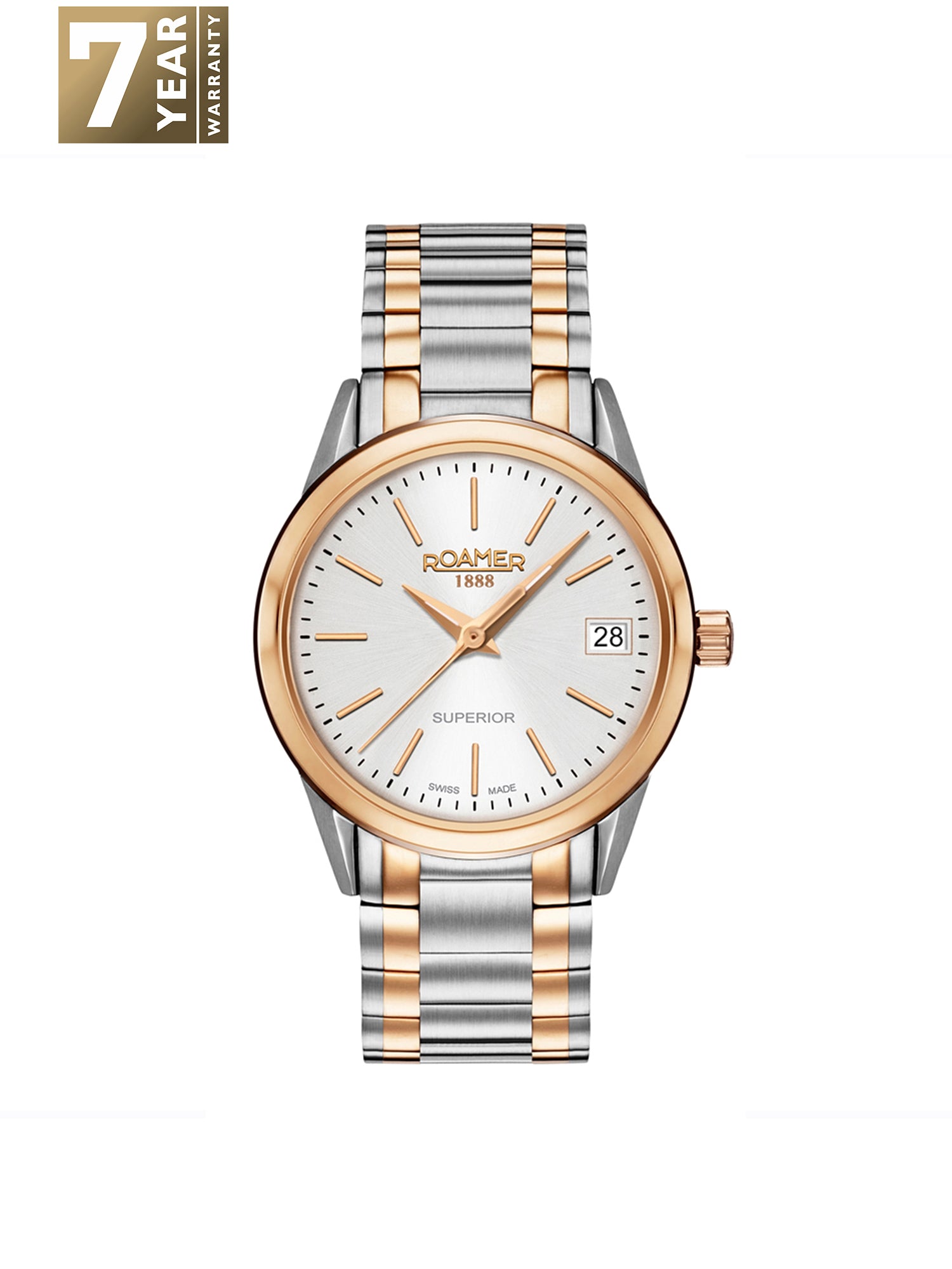 Roamer Superior 3H Ladies Analog Silver Round Dial Women's Watch - 508856 49 15 51