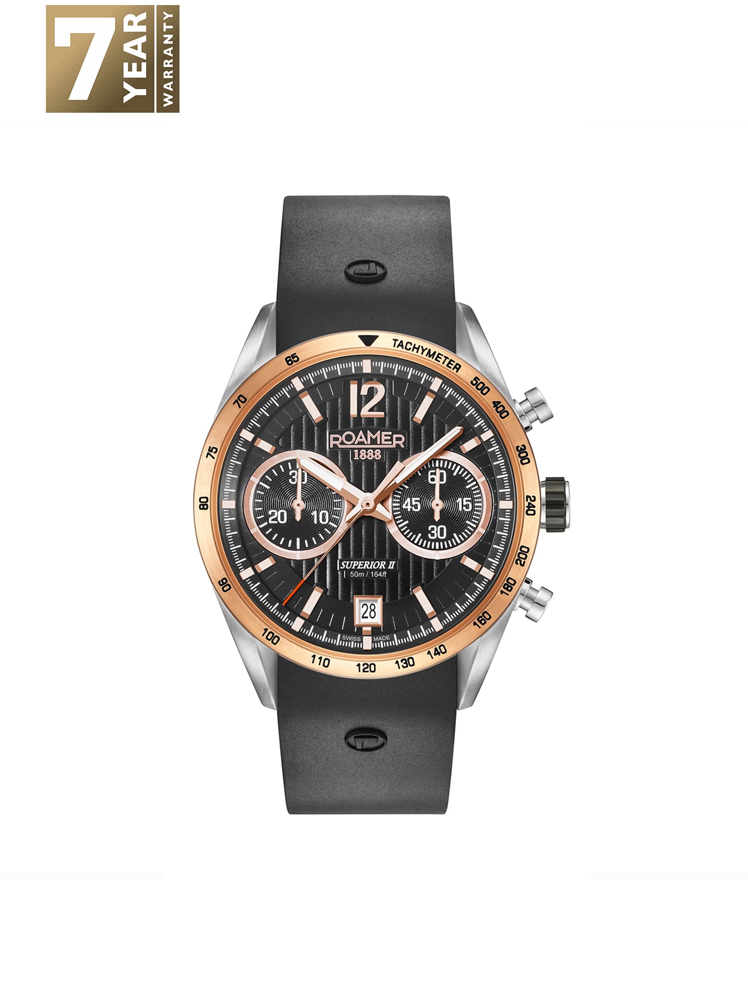 Roamer Superior Chrono II Analog Black Round Dial Men's Watch - 510902 39 54 05