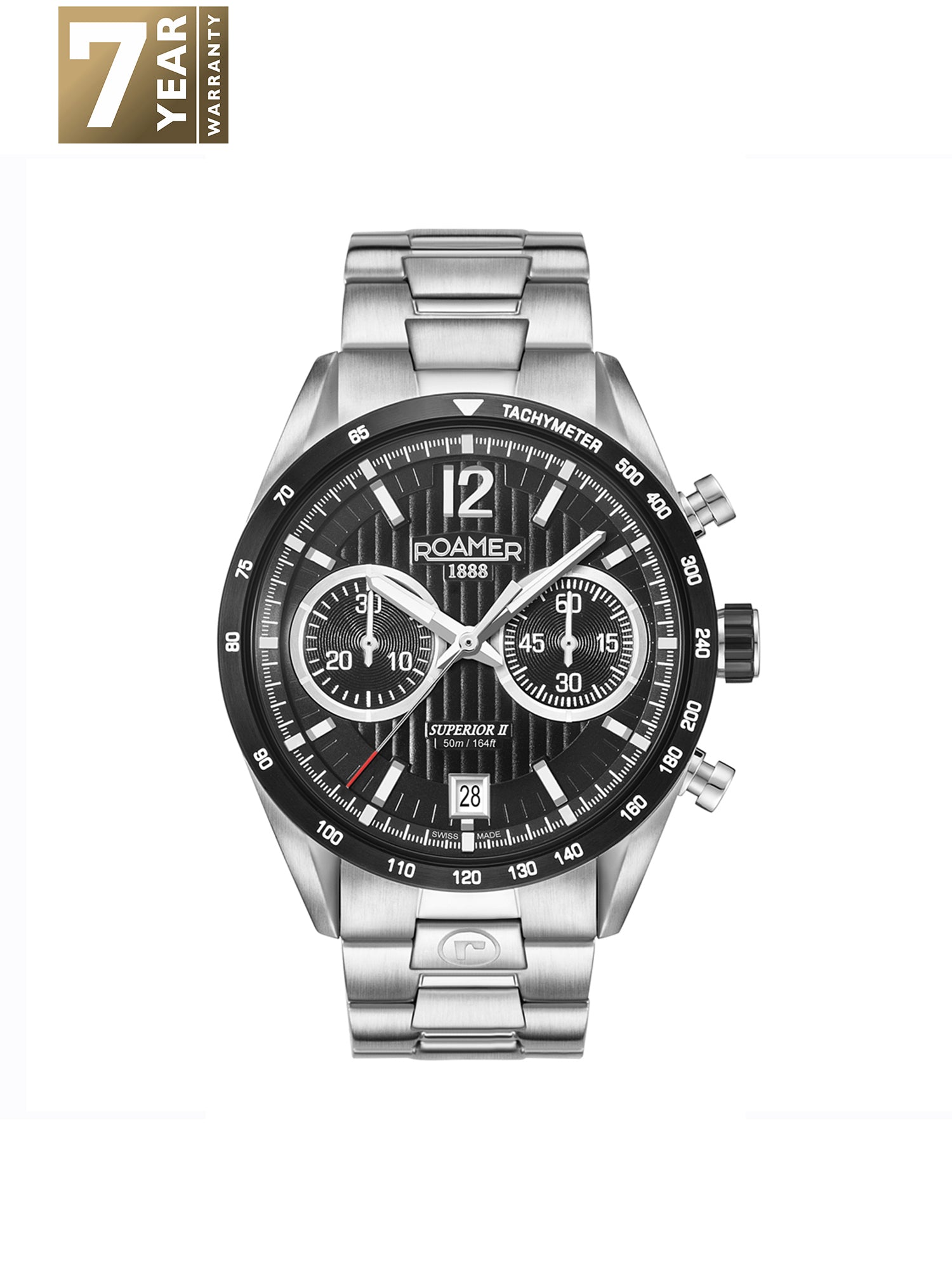 Roamer Superior Chrono II Analog Black Round Dial Men's Watch - 510902 41 54 50