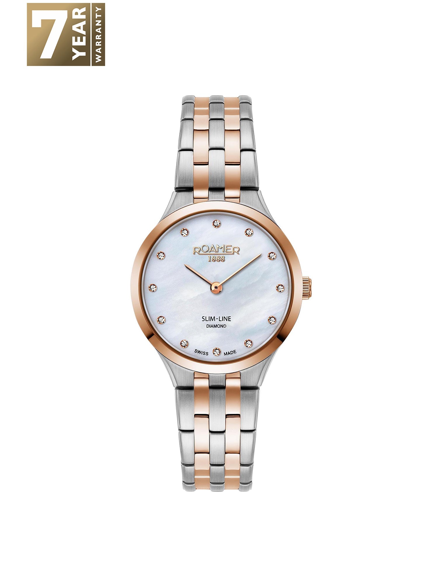 Roamer Slim-Line Diamond Quartz Women's Watch -  512847 49 89 20