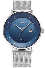 Obaku Nordlys 
Cyan
Solar Solar  Blue Round Dial Men's Watch -  V222GRCLMC