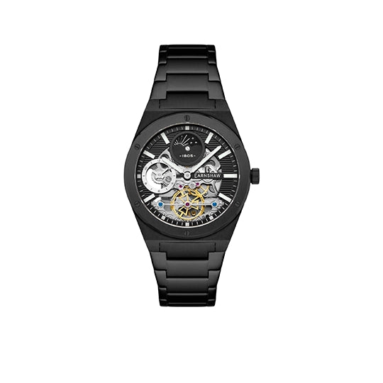 Earnshaw Drake Dual Time & Moonphase Automatic Men's Watch -  ES-8291-55
