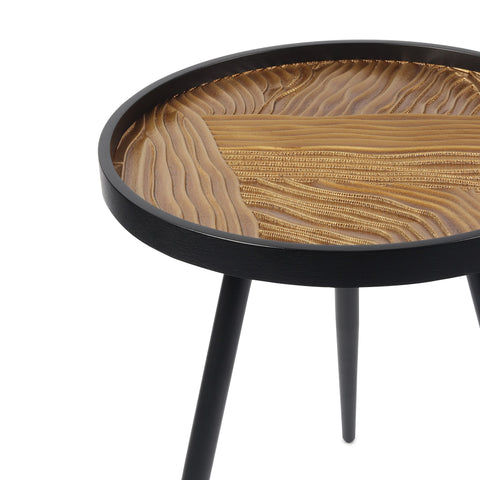 De Maison Decor Dune Round Small Side Table - Brown 